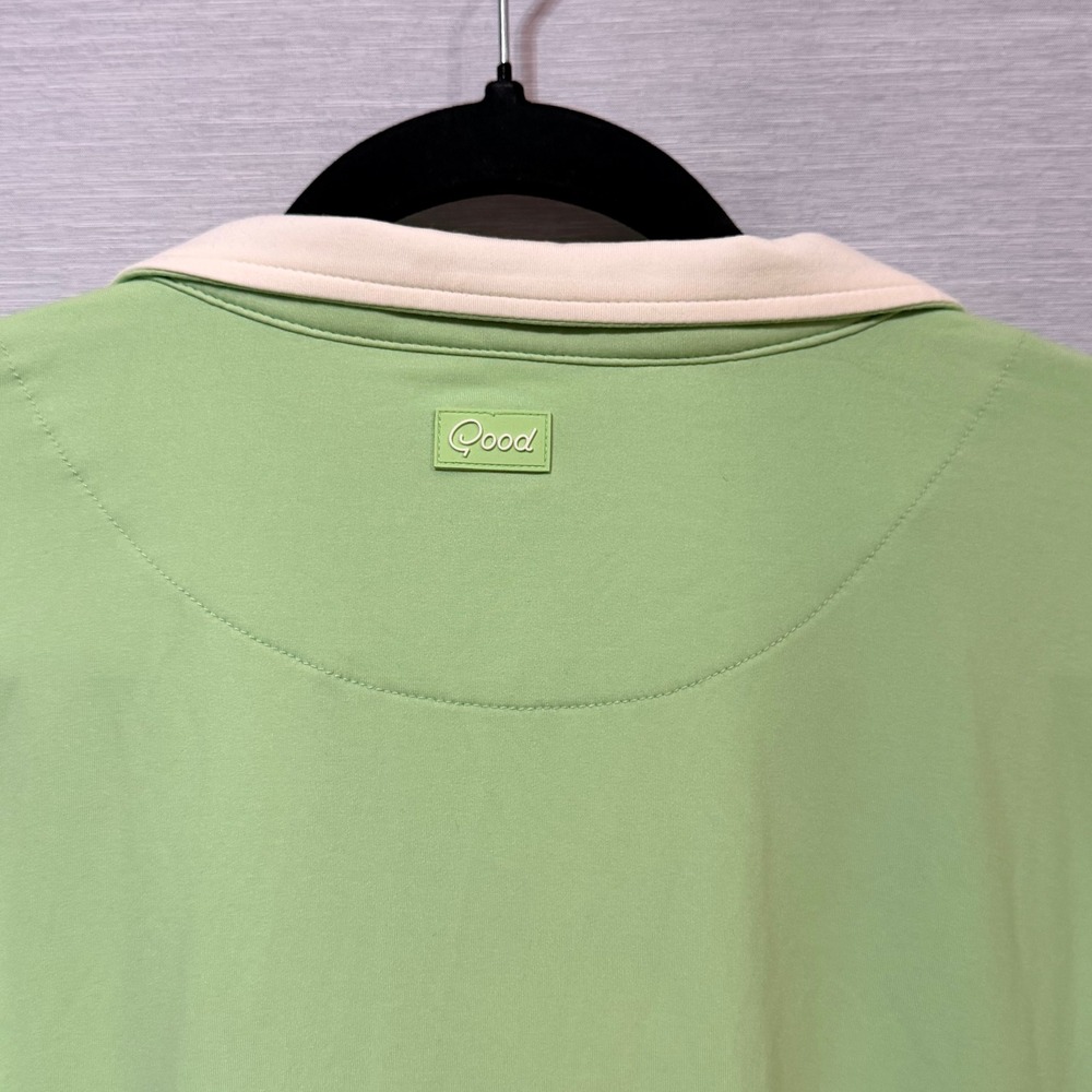 Good Good Golf Mens 2XL Fighting For Par Quarter Zip Pullover Light Green NWT - Picture 6 of 9